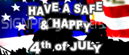 Have a Safe & Happy 4th of July - Eagle Flag