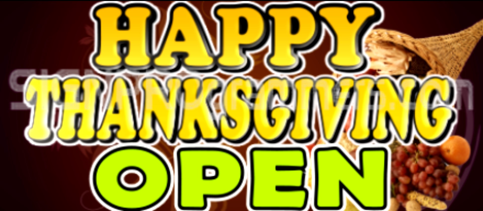 Open Thanksgiving 101100514 Animations and Video Sign Content