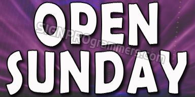 Open Sunday purple