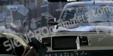auto accident broken windshield