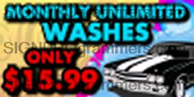 Monthly unlimited washes