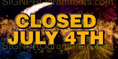 Closed 4th of July
