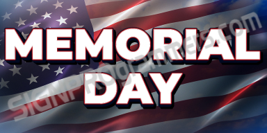 memorial day 2 waving flag