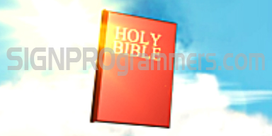 RED BIBLE with clouds