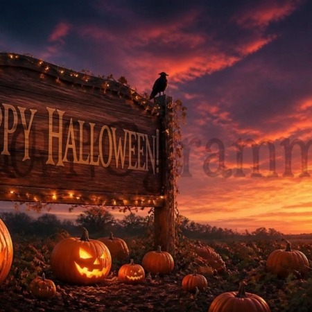 halloween wooden sign
