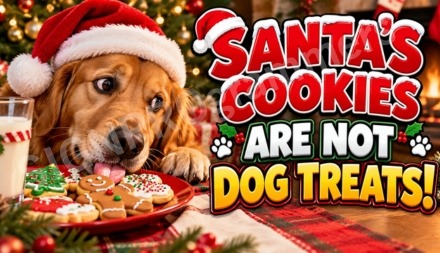 santa dog cookies